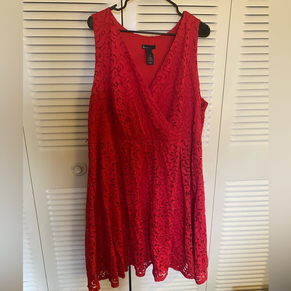 24 Lane Bryant Red Lace dress